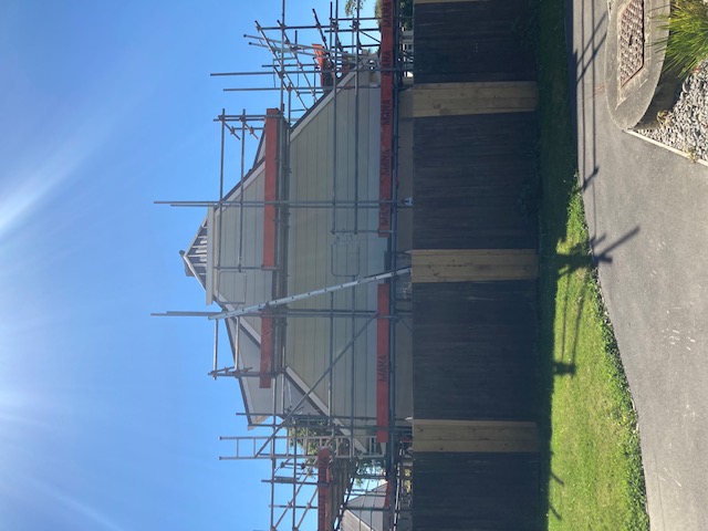 Mana Scaffolding crew on a Canterbury residential job